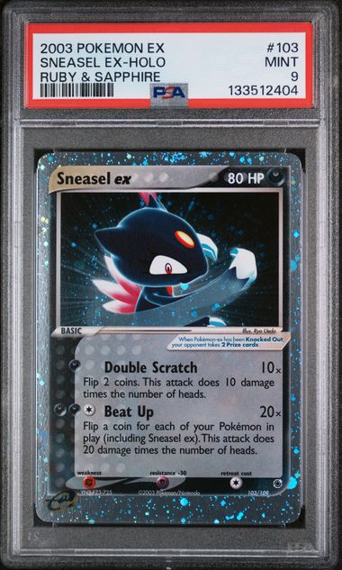 PSA 9 - EX Ruby & Sapphire - Sneasel ex