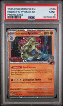 PSA 9 - Destined Rivals Prerelease Stamp - Team Rocket's Tyranitar