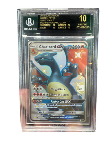 BGS 10 BLACK LABEL - Hidden Fates - Charizard Gx #SV49