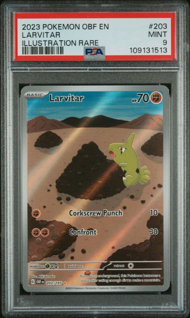 PSA 9 - Obsidian Flames - Larvitar