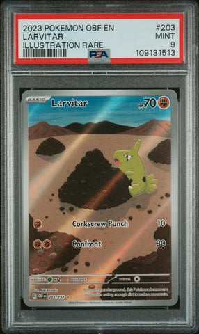 PSA 9 - Obsidian Flames - Larvitar #203