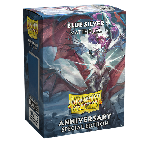 Dragon Shield: Dual Matte Sleeve - Anniversary Special Edition Blue/Silver 100Ct