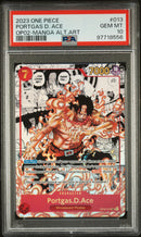 PSA 10 - OP02 - Portgas D. Ace (Manga)( Scratches on Slab)
