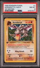 PSA 8 - Fossil 1st Edition - Aerodactyl Holo