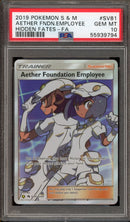 PSA 10 - Hidden Fates - Aether Foundation Employee