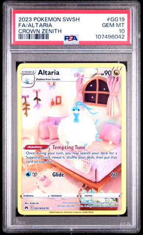 PSA 10 - Crown Zenith - Altaria #GG19
