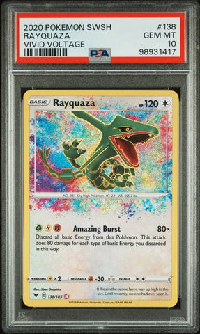 PSA 10 - Vivid Voltage - Rayquaza #138