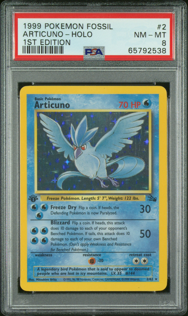 PSA 8 - Fossil 1st Edition  - Articuno Holo