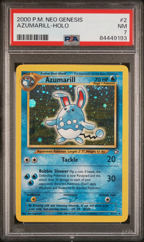 PSA 7 - Neo Genesis  - Azumarill Holo #2