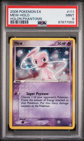 PSA 9 - Holon Phantoms - Mew - Holo #111