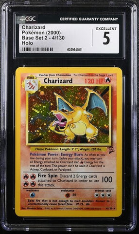CGC 5 - Base Set 2  - Charizard Holo #4