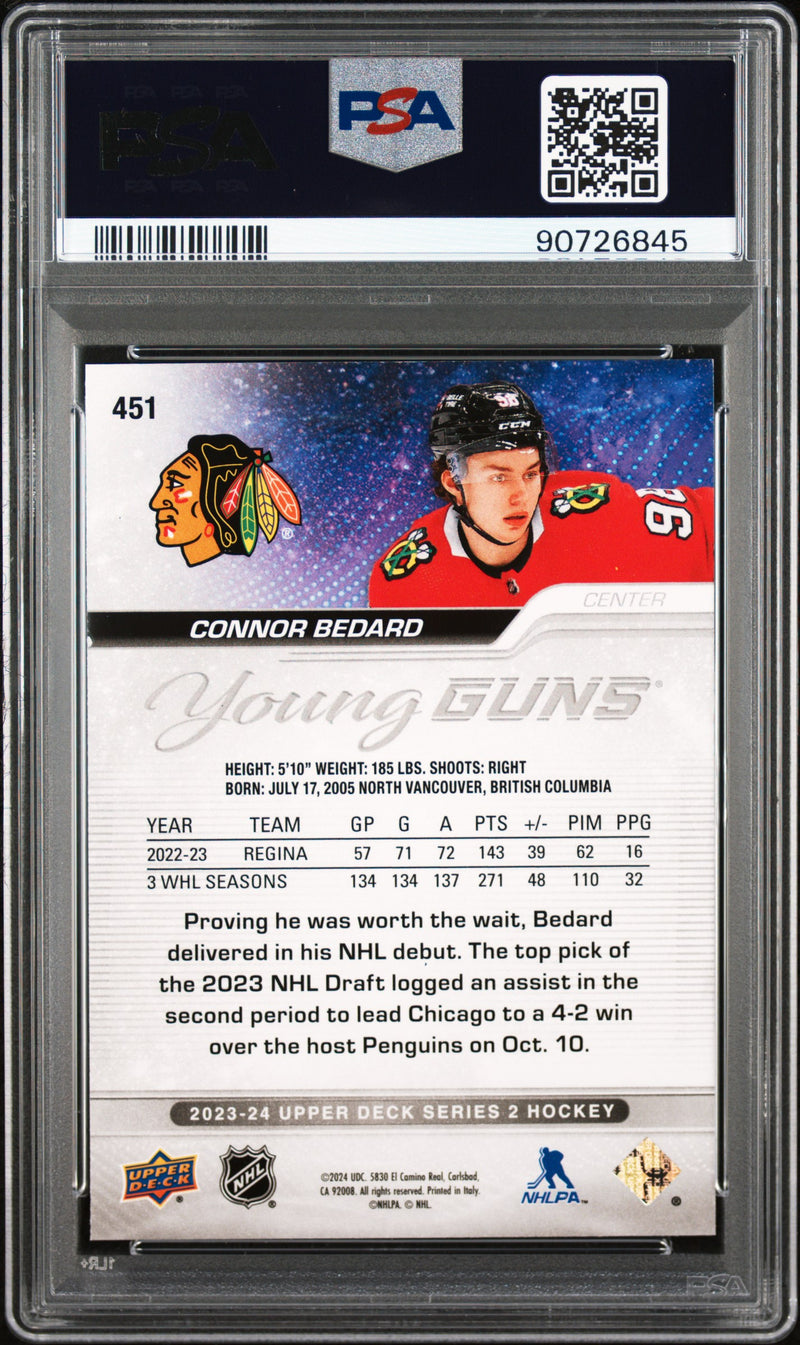 PSA 9 - 2023 UD Series 2 - Connor Bedard Young Gun