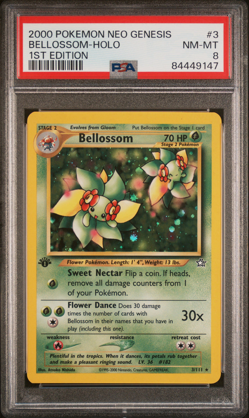 PSA 8 - Neo Genesis 1st Edition - Bellossom