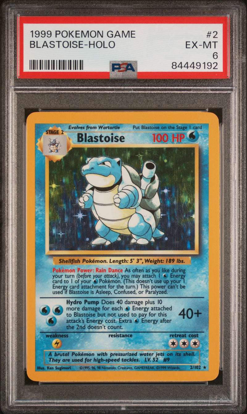PSA 6 - 1999 Pokemon Base - Blastoise Holo