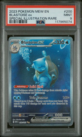 PSA 9 - Pokemon 151 - Blastoise ex #200