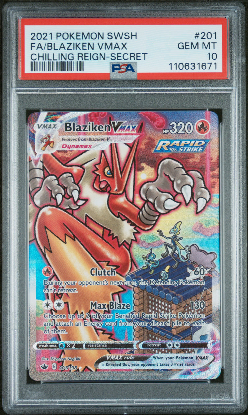 PSA 10 - Chilling Reign - Blaziken Vmax