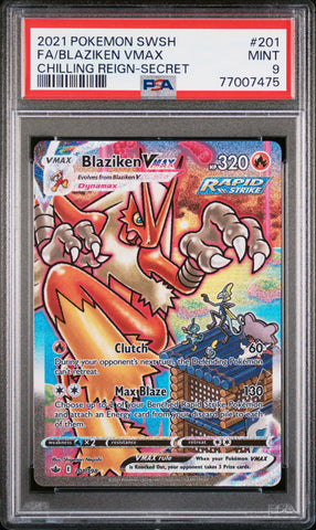 PSA 9 - Chilling Reign - Blaziken VMAX #201