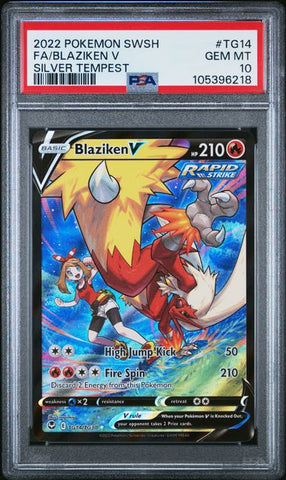 PSA 10 - Silver Tempest - Blaziken V #TG14