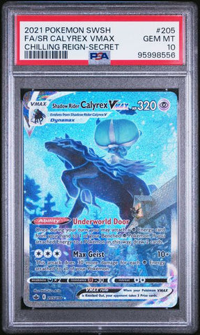 PSA 10 - Chilling Reign - Shadow Rider Calyrex Vmax #205