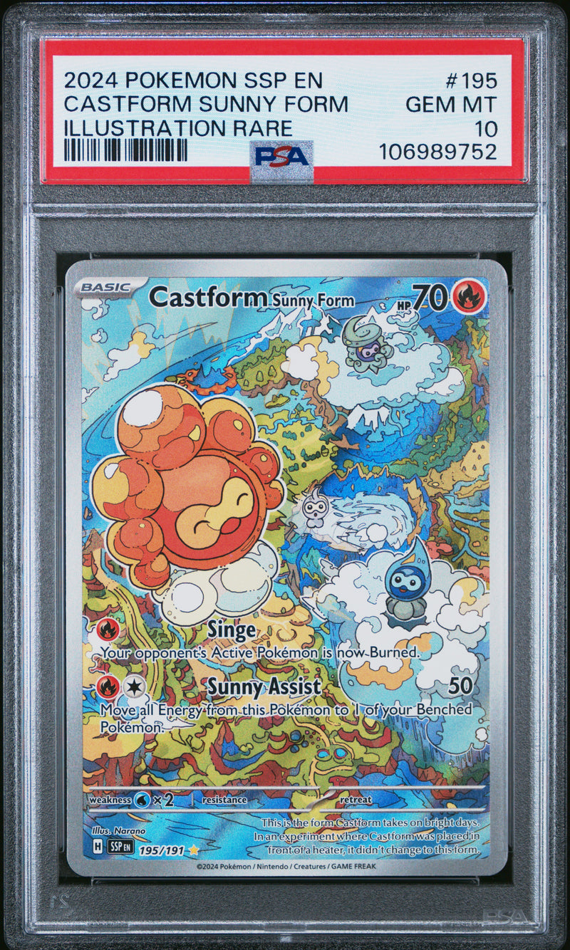 PSA 10 - Surging Sparks - Castform Sunny Form
