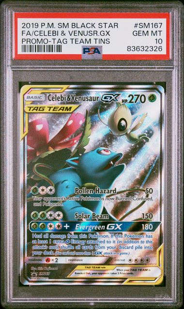 PSA 10 - Promo Tag Team Tins - Celebi & Venusaur Gx