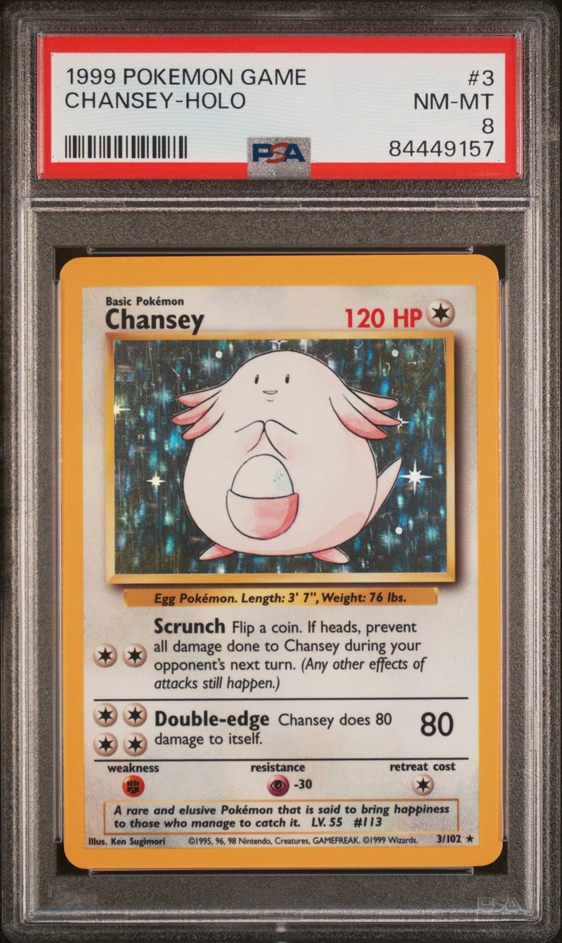 PSA 8 - 1999 Base Set - Chansey Holo