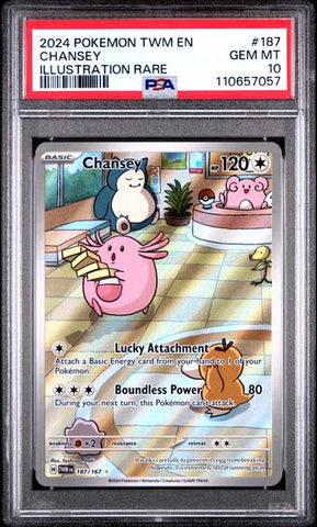PSA 10 - Twilight Masquerade - Chansey #187