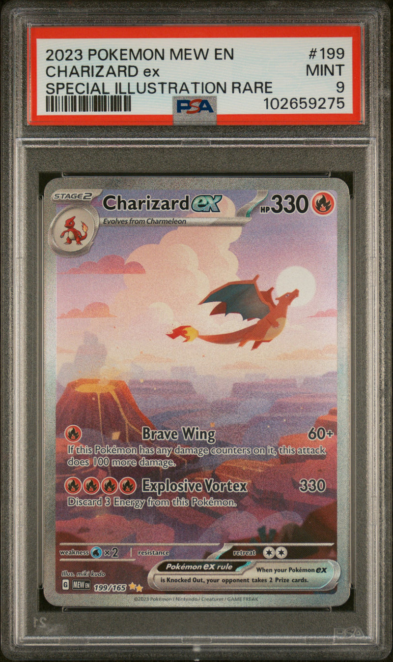 PSA 9 - Pokemon 151 - Charizard Ex