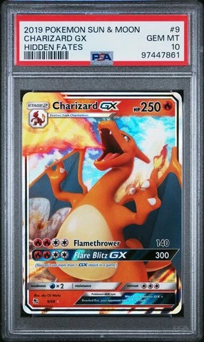 PSA 10  - Hidden Fates - Charizard Gx #9