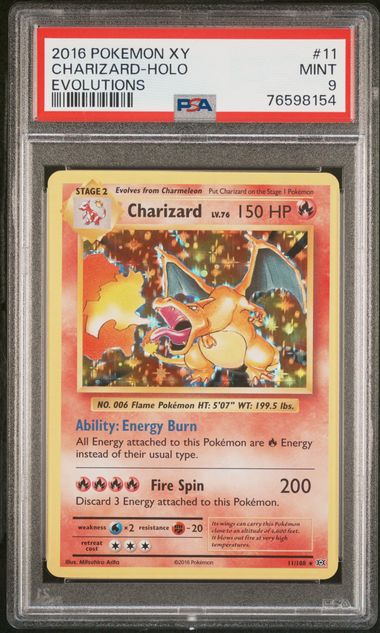PSA 9  - Evolutions - Charizard - Holo