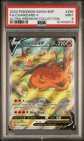 PSA 9 - Black Star Promo - Charizard V #SWSH260
