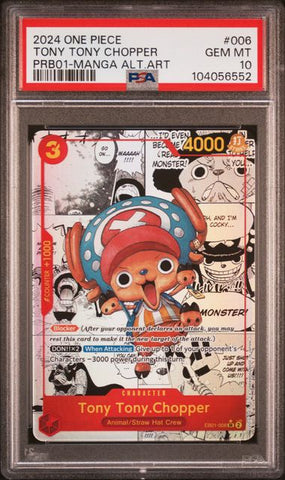 PSA 10 -  PRB-01 - Tony Tony. Chopper Manga #006