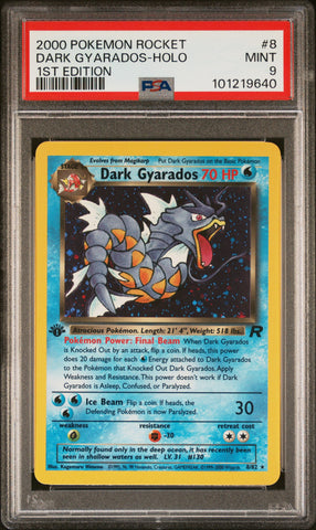 PSA 9 - Team Rocket 1st Edition  - Dark Gyarados Holo #8