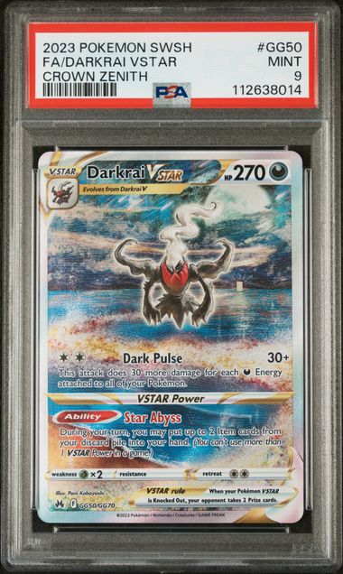 PSA 9 - Crown Zenith - Darkrai VSTAR