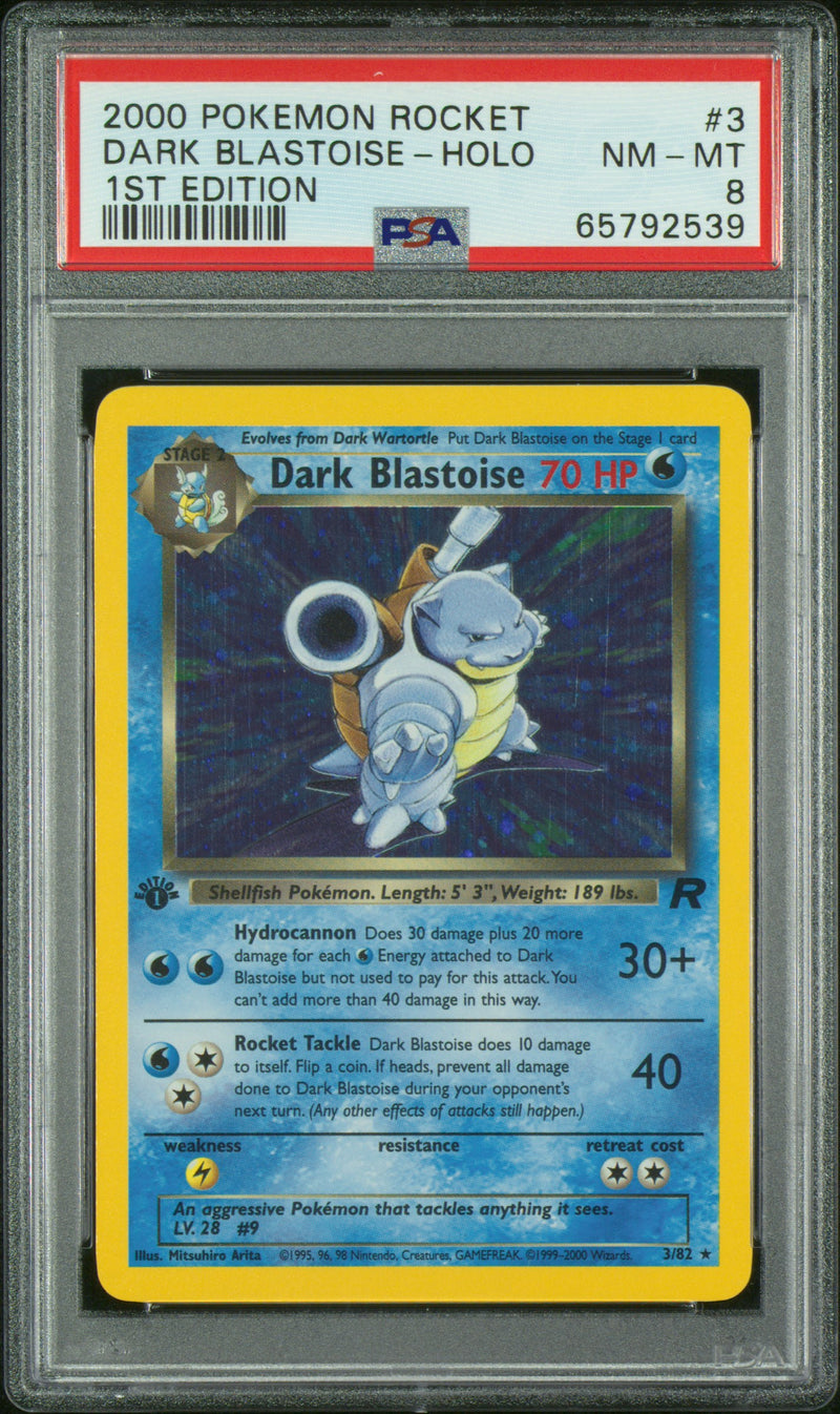 PSA 8 - Team Rocket 1st Edition - Dark Blastoise Holo