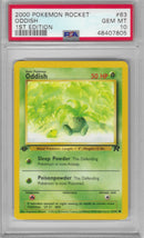 PSA 10 - Rocket - Oddish 1st Edition
