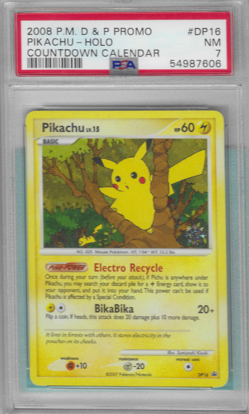 PSA 7 - Countdown Calendar - Pikachu Holo