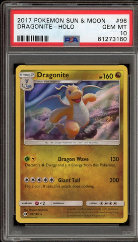 PSA 10 - Sun & Moon - Dragonite #96