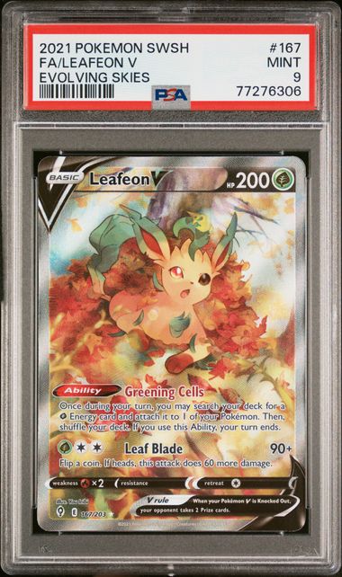 PSA 9 - Evolving Skies - Leafeon V