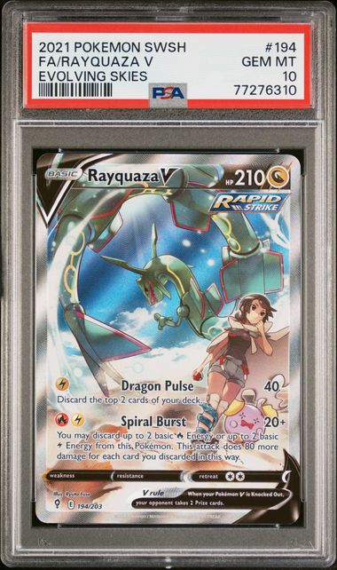 PSA 10 - Evolving Skies - Rayquaza V