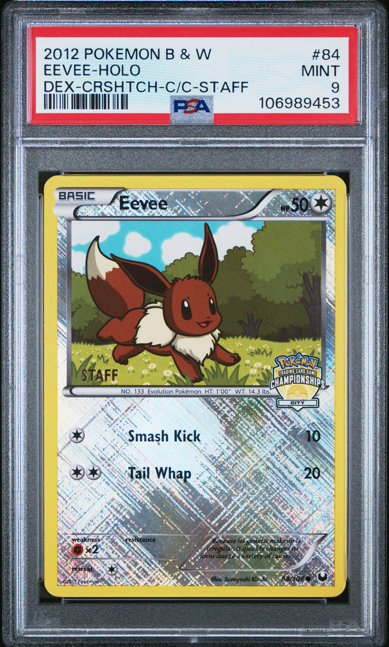 PSA 9 - Black & White Promo - Eevee Championship STAFF