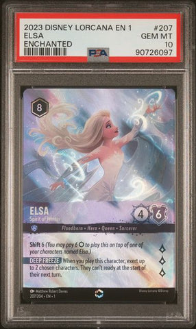 PSA 10 - Lorcana First Chapter - Elsa Enchanted #207