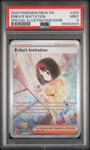 PSA 9 - Pokemon 151 - Erika's Invitation #203