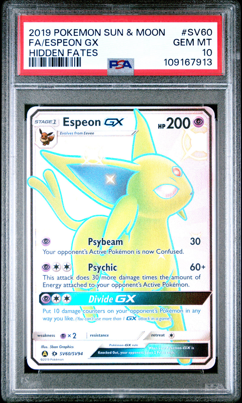 PSA 10 - Hidden Fates - Espeon GX