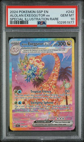 PSA 10 - Surging Sparks - Alolan Exeggutor ex #242