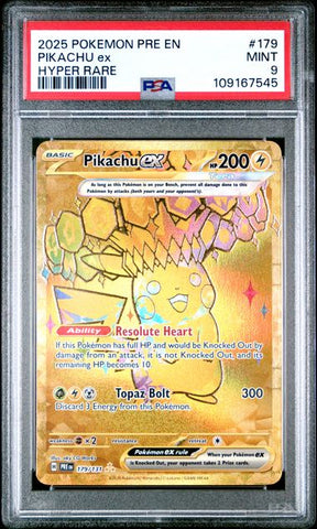 PSA 9 - Prismatic Evolutions - Pikachu ex #179