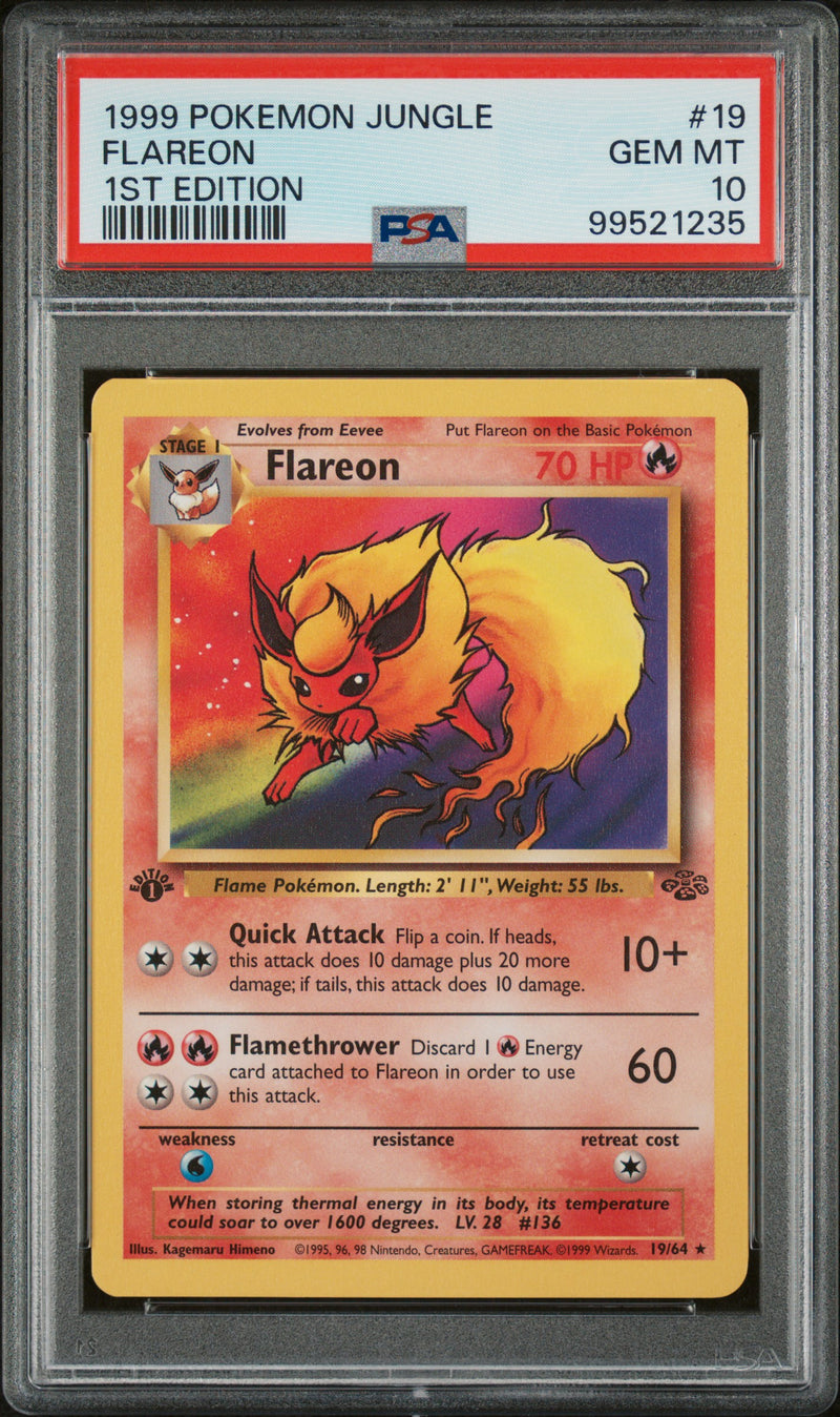PSA 10 - 1999 Jungle 1st Edition - Flareon