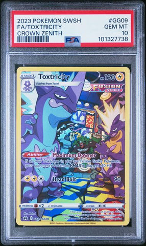 PSA 10 - Crown Zenith  - Toxtricity #GG09