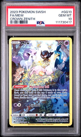 PSA 10 - Crown Zenith  - Mew #GG10