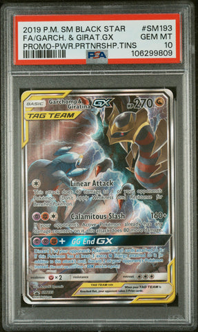 PSA 10 - Black Star Promo - Garchomp & Giratina GX #SM193